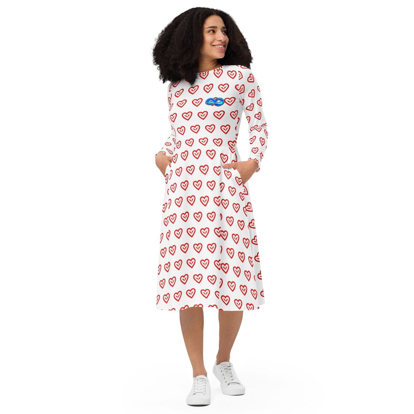 Long Sleeve Midi Dress - Oxygen Overdose