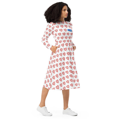 Long Sleeve Midi Dress - Oxygen Overdose